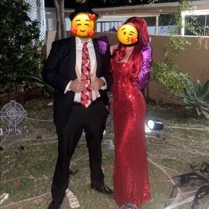 COPY - Jessica Rabbit Costume red sequine dress